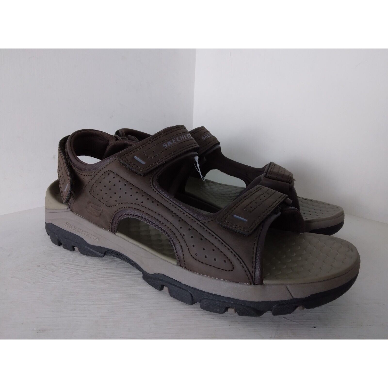 Skechers Sandals Chocolate Tresmen-Garo Strap Relaxed Fit 204105/Choc Mens 12